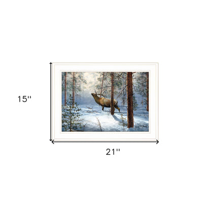 Breaking the Silence 1 White Framed Print Wall Art
