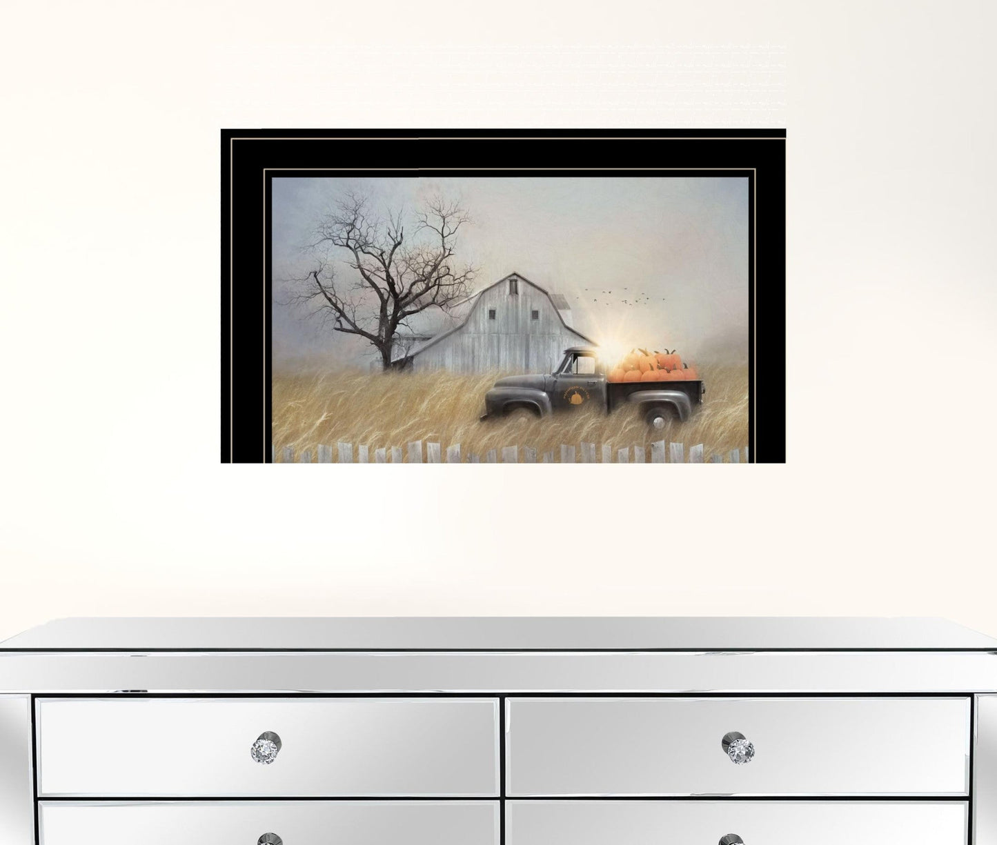Fall Pumpkin Harvest 3 Black Framed Print Kitchen Wall Art