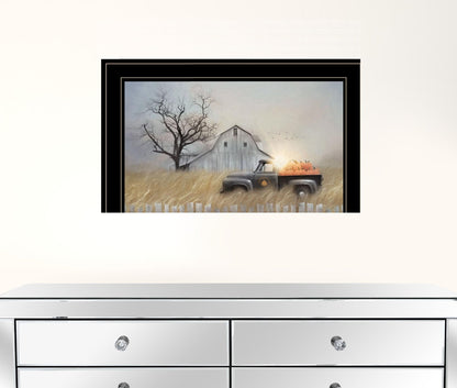 Fall Pumpkin Harvest 3 Black Framed Print Kitchen Wall Art