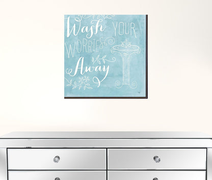 Set Of Three Wash 5 Black Framed Print Bathroom Wall Art