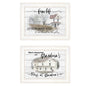 Set Of Two Stays at Grandmas 1 White Framed Print Wall Art