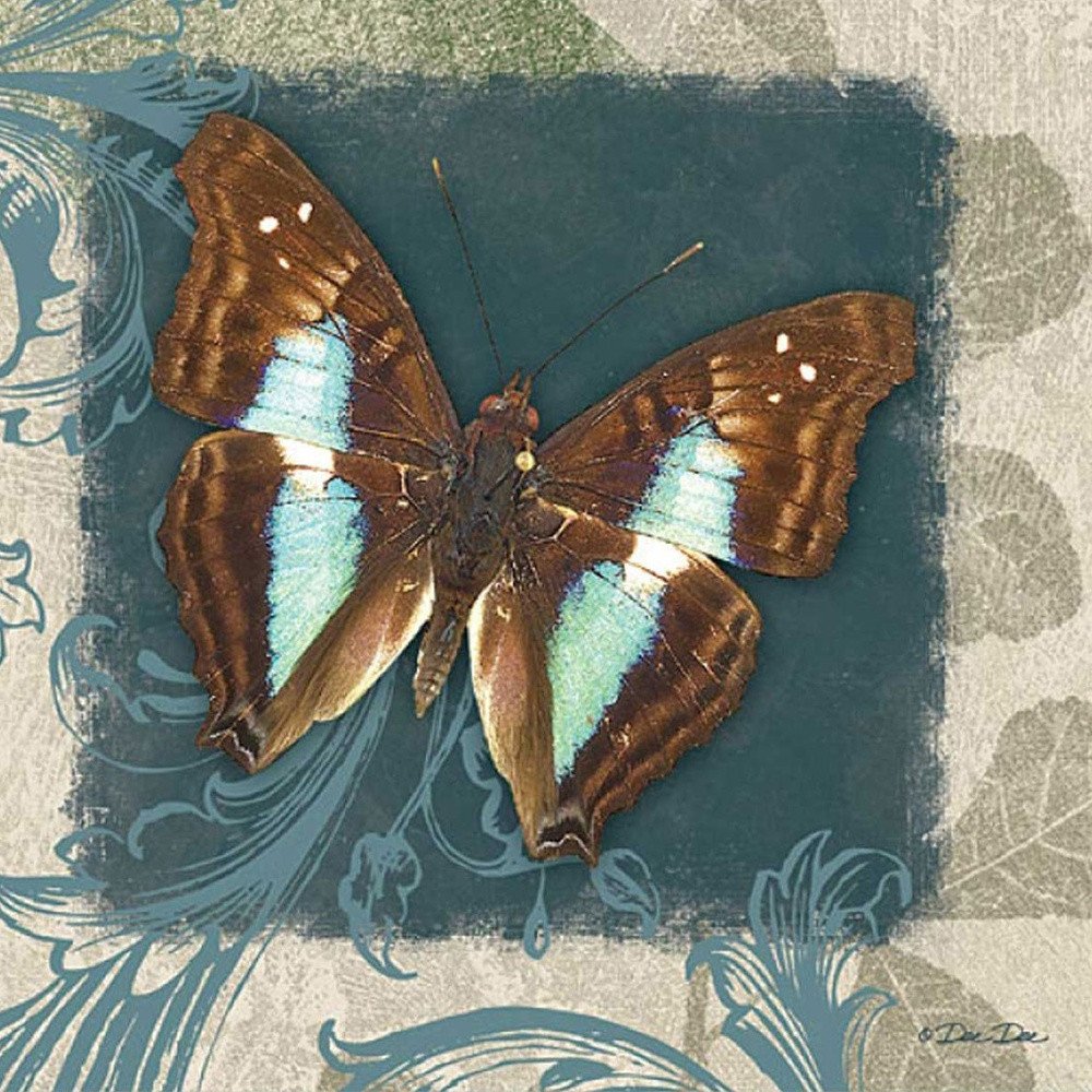 Swirl Butterfly White Framed Print Wall Art | Home Decor | Kitchen + Metal