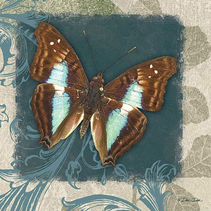Swirl Butterfly White Framed Print Wall Art | Home Decor | Kitchen + Metal