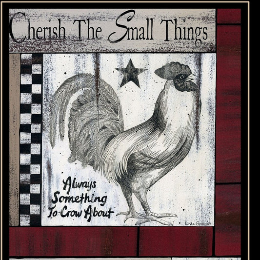 Cherish The Small things 3 Black Framed Print Wall Art | Home Decor | Kitchen + Metal