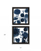 Set Of Two Sunflower Blues 1 Black Framed Print Wall Art