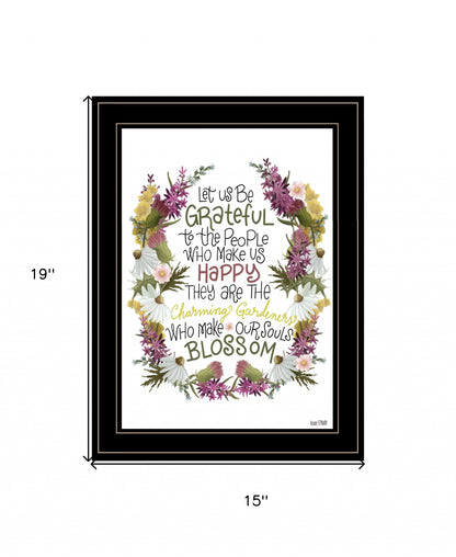 Charming Garden 1 Black Framed Print Wall Art