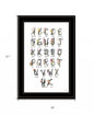 Flower Alphabet 2 Black Framed Print Wall Art