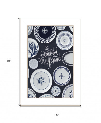Its Beautiful to Be Different 1 White Framed Print Wall Art
