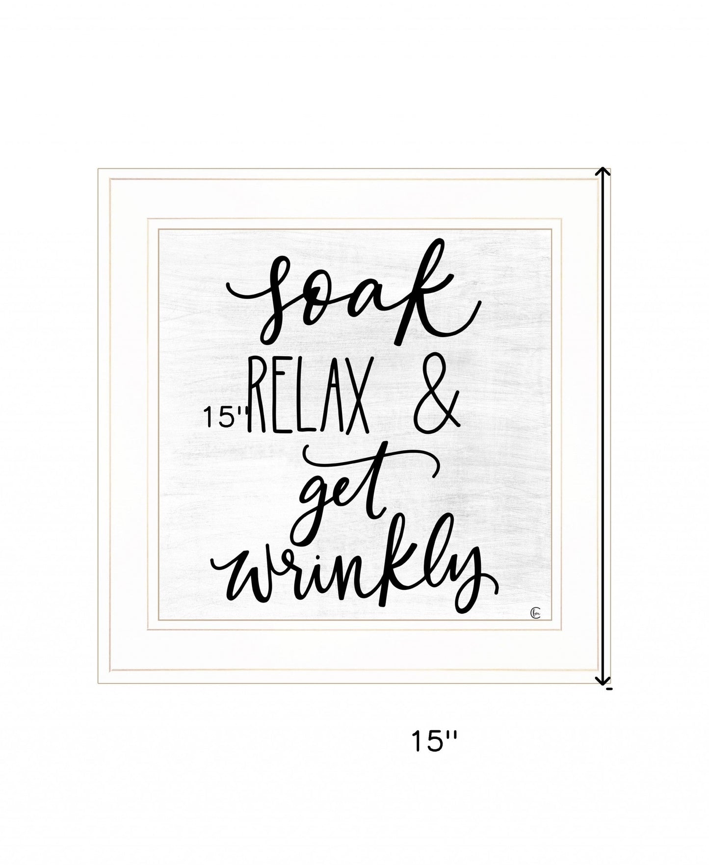 Lets Get Wrinkly 1 White Framed Print Bathroom Wall Art