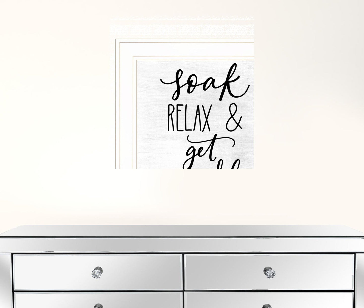 Lets Get Wrinkly 1 White Framed Print Bathroom Wall Art