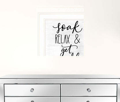 Lets Get Wrinkly 1 White Framed Print Bathroom Wall Art