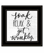 Lets Get Wrinkly 2 Black Framed Print Bathroom Wall Art