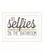 No Selfies in the Bathroom 5 White Framed Print Bathroom Wall Art
