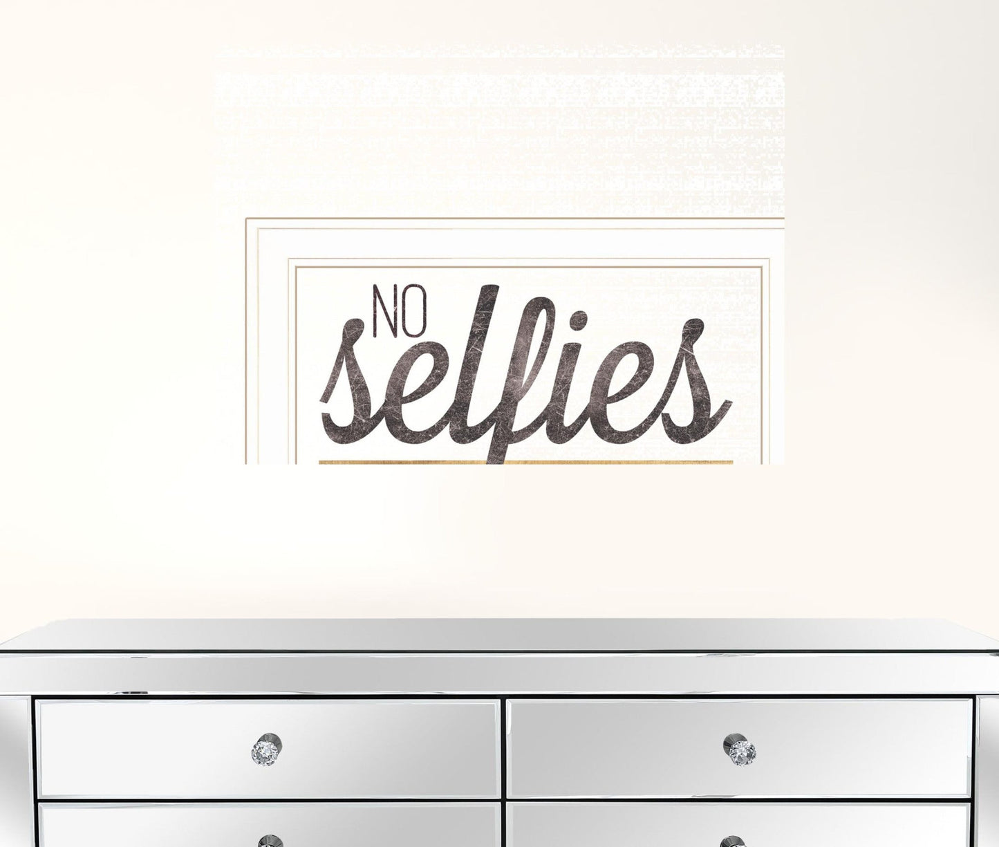 No Selfies in the Bathroom 5 White Framed Print Bathroom Wall Art
