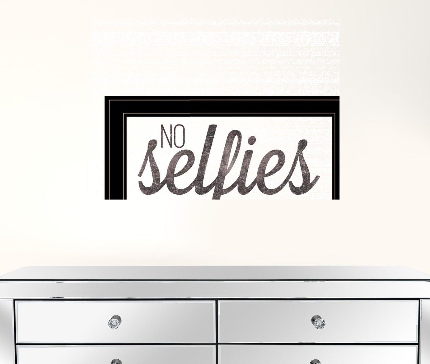 No Selfies in the Bathroom 6 Black Framed Print Bathroom Wall Art