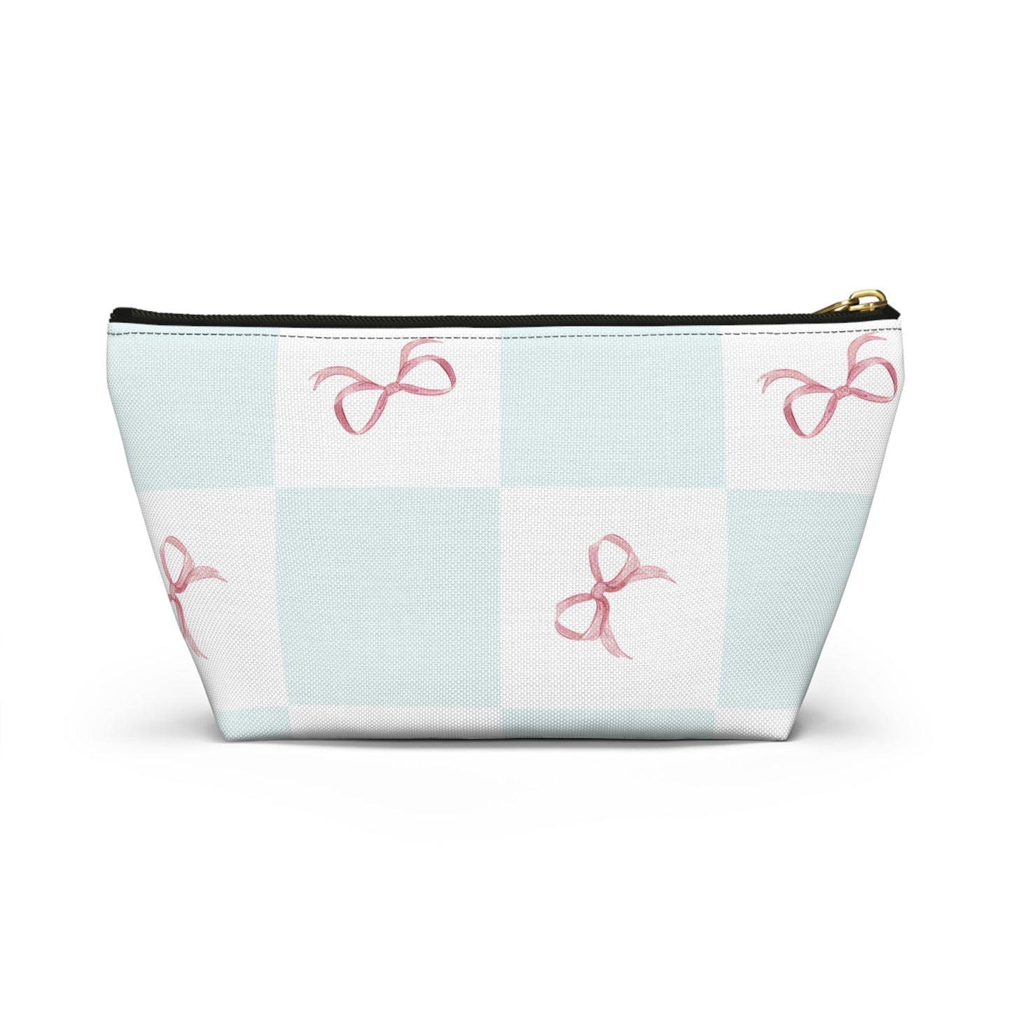 Customizable: Charming Ribbon Accessory Pouch, Makeup Bag, Gift for Her, T-bottom Style, Cute Storage, Birthday Present, Bridesmaid Gift