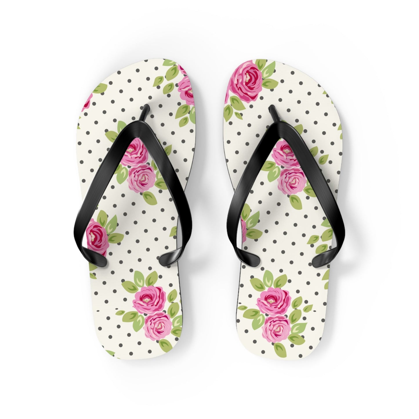 Customizable: Floral Flip Flops, Comfortable Summer Sandals, Beach Footwear, Gift for Vacation, Floral Patterns