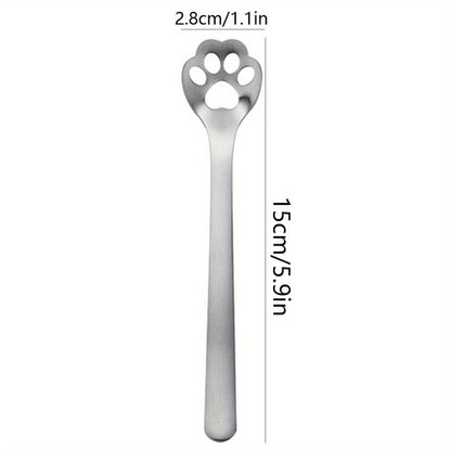Stainless Steel Cat Paw Spoon Perfect Gift for Coffee Lovers