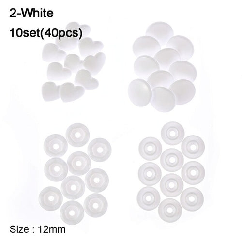 40pcs/10set 12MM Snap Buttons DIY Scrapbooking