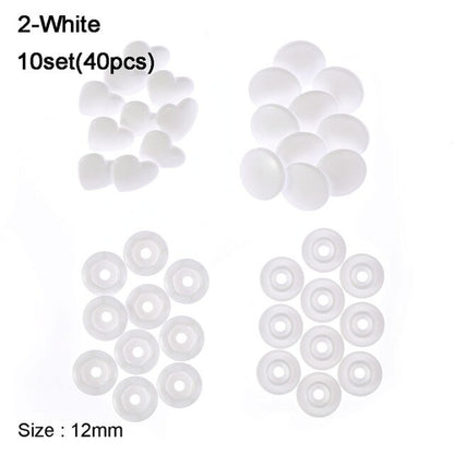 40pcs/10set 12MM Snap Buttons DIY Scrapbooking