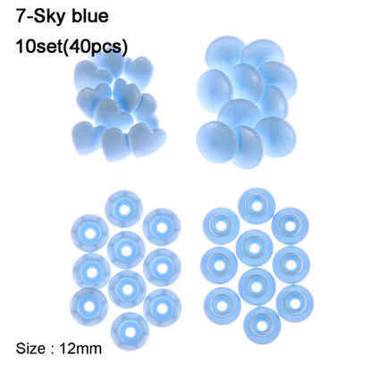40pcs/10set 12MM Snap Buttons DIY Scrapbooking