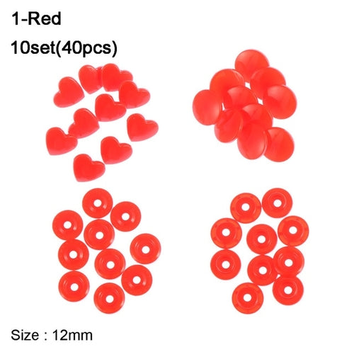 40pcs/10set 12MM Snap Buttons DIY Scrapbooking