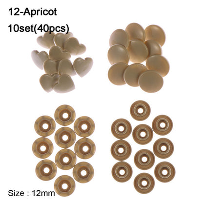 40pcs/10set 12MM Snap Buttons DIY Scrapbooking
