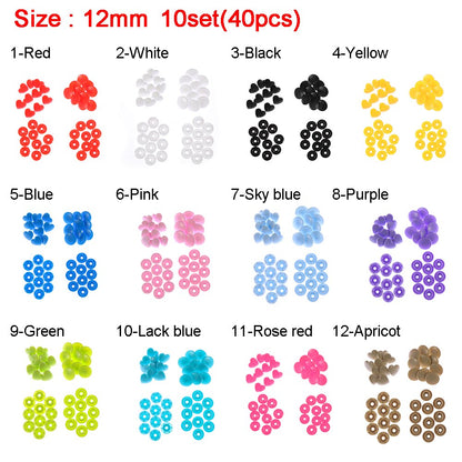 40pcs/10set 12MM Snap Buttons DIY Scrapbooking