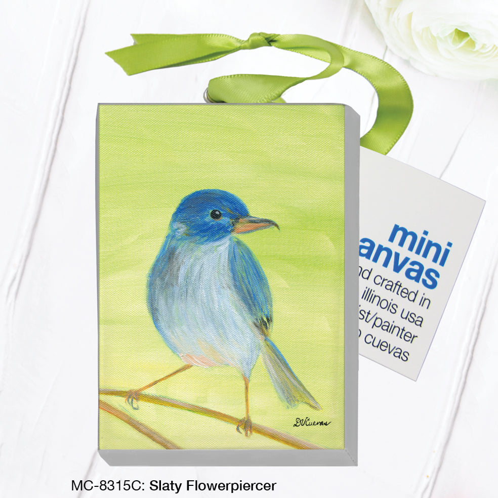Slaty Flowerpiercer, Mini Canvas (MC-8315C)