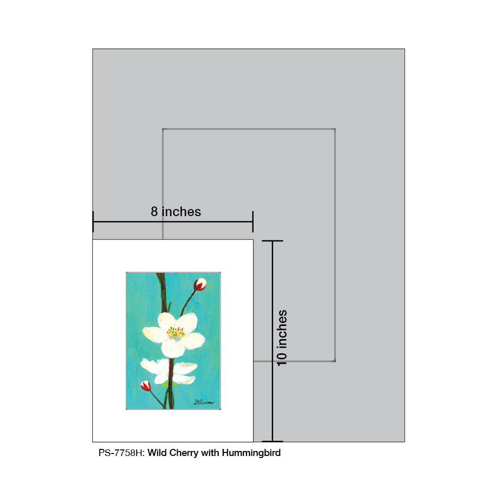 Wild Cherry with Hummingbird, Print (#7758H)