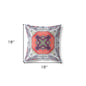 18” Gray Peach Geo Tribal Indoor Outdoor Throw Pillow