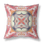 16” Red Orange Geo Tribal Indoor Outdoor Throw Pillow
