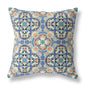 16" Blue Peach Cloverleaf Indoor Outdoor Throw Pillow