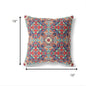 18" Orange Blue Cloverleaf Indoor Outdoor Throw Pillow
