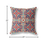 18" Orange Blue Cloverleaf Indoor Outdoor Throw Pillow