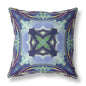 16” Blue Green Geo Tribal Suede Throw Pillow