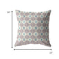 18" Pink Lattice Indoor Outdoor Throw Pillow