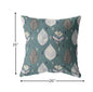 18” Pine Green Leaves Indoor Outdoor Throw Pillow