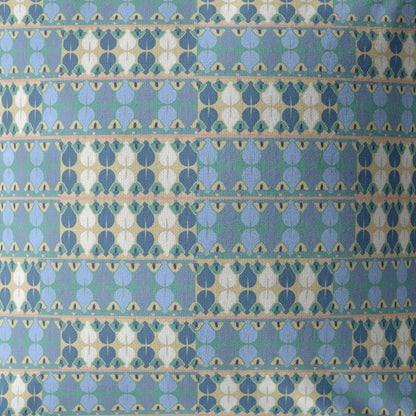 18" Blue Cream Spades Indoor Outdoor Throw Pillow