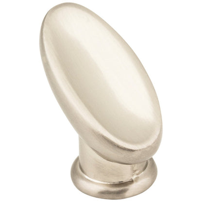1-1/16" Overall Length Satin Nickel Oval Capri Cabinet Knob