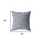 18" Blue Gray Spades Indoor Outdoor Throw Pillow