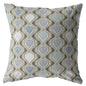 16” Gray Ogee Indoor Outdoor Throw Pillow