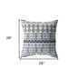 18” Navy White Strips Indoor Outdoor Throw Pillow