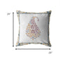 18” Red White Paisley Indoor Outdoor Throw Pillow