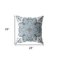 18" Blue Floral Forest Indoor Outdoor Throw Pillow