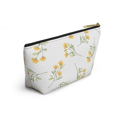Customizable: Floral Accessory Pouch, Cute Makeup Bag, Travel Organizer, Gift for Her, Spring Flowers, Eco-Friendly Storage