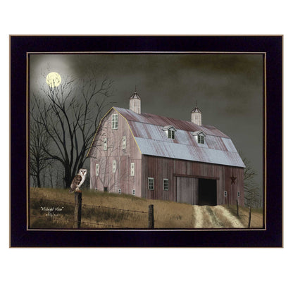 Midnight Moon 1 Black Framed Print Wall Art