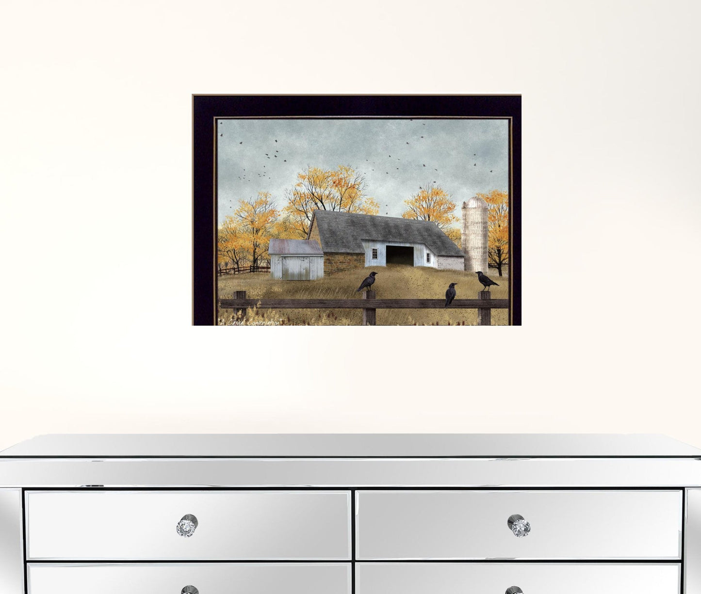 A Casual Conversation 1 Black Framed Print Wall Art