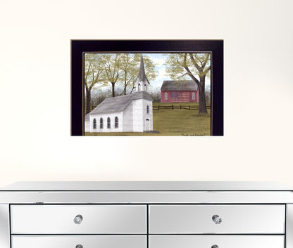 Faith and Freedom 1 Black Framed Print Wall Art