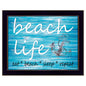 Beach Life 2 Black Framed Print Wall Art